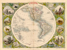 World, World, Western Hemisphere, South America and America Map By John Tallis