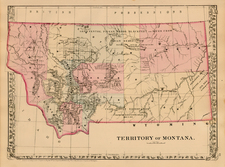 Plains and Rocky Mountains Map By Samuel Augustus Mitchell Jr.