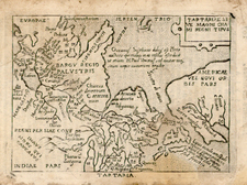 Alaska, Asia, China, Japan, Southeast Asia and California Map By Abraham Ortelius / Pietro Marchetti