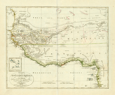 Africa and West Africa Map By Christian Gottlieb Reichard