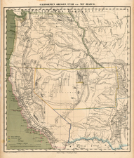 Southwest, Rocky Mountains and California Map By Carl Flemming