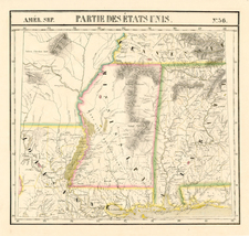 South and Southeast Map By Philippe Marie Vandermaelen