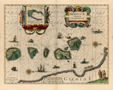 Asia and Southeast Asia Map By Willem Janszoon Blaeu