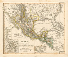 Texas, Plains, Southwest, Rocky Mountains, Mexico and California Map By Adolf Stieler