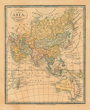 Asia, Asia, Australia & Oceania and Australia Map By William Darton