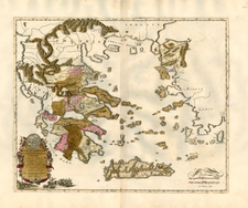 Europe, Balearic Islands and Greece Map By F. Bertin