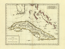 Southeast and Caribbean Map By Pierre Antoine Tardieu