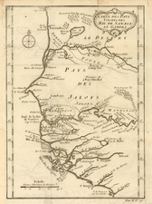 Africa and West Africa Map By Jacques Nicolas Bellin