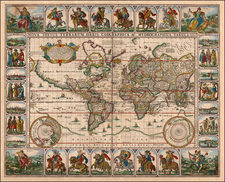 World and World Map By Claes Janszoon Visscher