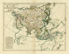 Asia, Asia, Australia & Oceania and Australia Map By Mentelle  &  Pierre-Gilles Chanlaire