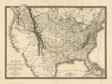 United States Map By Adrien-Hubert Brué