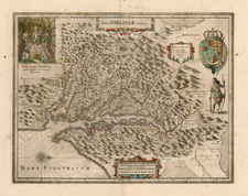 Mid-Atlantic and Southeast Map By Henricus Hondius