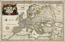 Europe and Europe Map By Willem Janszoon Blaeu / Giacomo Giovanni Rossi