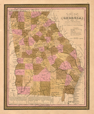 Southeast Map By Samuel Augustus Mitchell