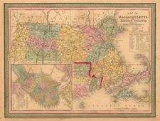 New England and Massachusetts Map By Thomas, Cowperthwait & Co.