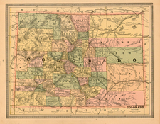 Southwest and Rocky Mountains Map By George F. Cram