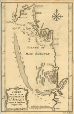 Africa and West Africa Map By Jacques Nicolas Bellin