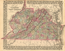 Mid-Atlantic and Southeast Map By Samuel Augustus Mitchell Jr.