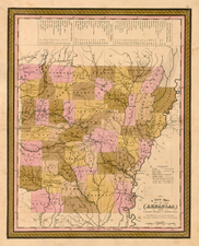 South Map By Samuel Augustus Mitchell