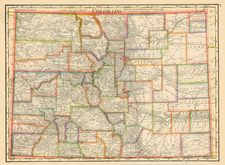 Southwest and Rocky Mountains Map By George F. Cram