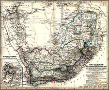 Africa and South Africa Map By Adolf Stieler