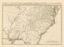 Mid-Atlantic, South, Southeast and Midwest Map By Johannes Covens  &  Cornelis Mortier