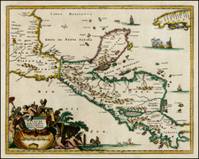 Mexico, Caribbean and Central America Map By John Ogilby