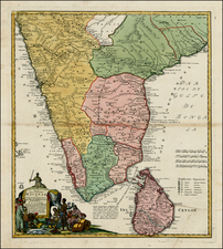 Asia, India and Southeast Asia Map By Homann Heirs