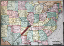 South, Midwest, Plains and Southwest Map By St. Louis, Iron Mountain  &  Southern Railway