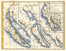 Baja California and California Map By Denis Diderot / Didier Robert de Vaugondy