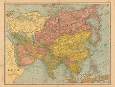 Asia and Asia Map By George F. Cram