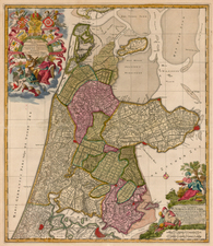 Netherlands Map By Nicolaes Visscher I