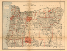 Oregon Map By U.S. General Land Office