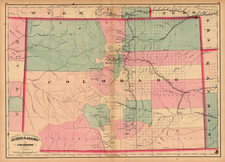 Southwest and Rocky Mountains Map By Asher  &  Adams