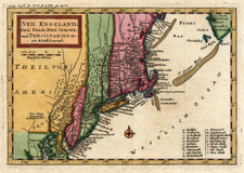 New England and Mid-Atlantic Map By Herman Moll