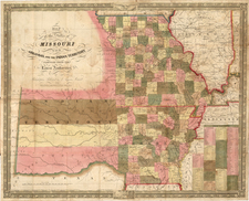 South and Plains Map By Samuel Augustus Mitchell