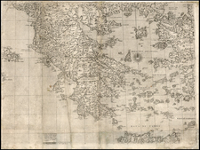 Balkans and Greece Map By Giacomo Gastaldi