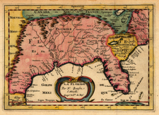 Florida, South and Southeast Map By Nicolas Sanson