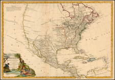 United States and North America Map By Louis Brion de la Tour / Esnauts & Rapilly