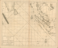 India and Southeast Asia Map By Edmond Halley / Nathaniel Cutler / Samuel Parker