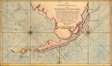 Florida and Southeast Map By William Gerard De Brahm