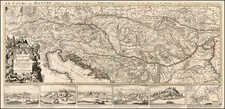 Poland, Ukraine, Hungary, Romania, Balkans, Italy and Germany Map By Alexis-Hubert Jaillot