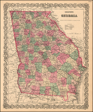 Southeast Map By G.W.  & C.B. Colton