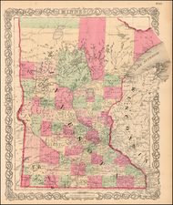 Midwest Map By G.W.  & C.B. Colton