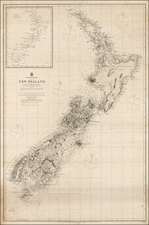 New Zealand Map By British Admiralty