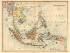 Asia, Southeast Asia and Philippines Map By Adam & Charles Black