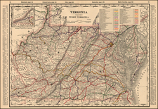 Mid-Atlantic and Southeast Map By George F. Cram