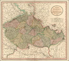 Europe and Czech Republic & Slovakia Map By John Cary