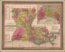 South Map By Samuel Augustus Mitchell