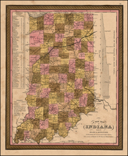 Midwest Map By Samuel Augustus Mitchell